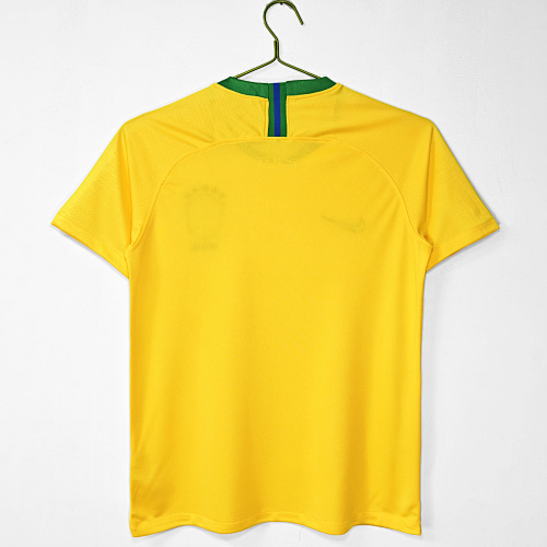 The Brazil 2018 Vintage Home Football Jersey 8