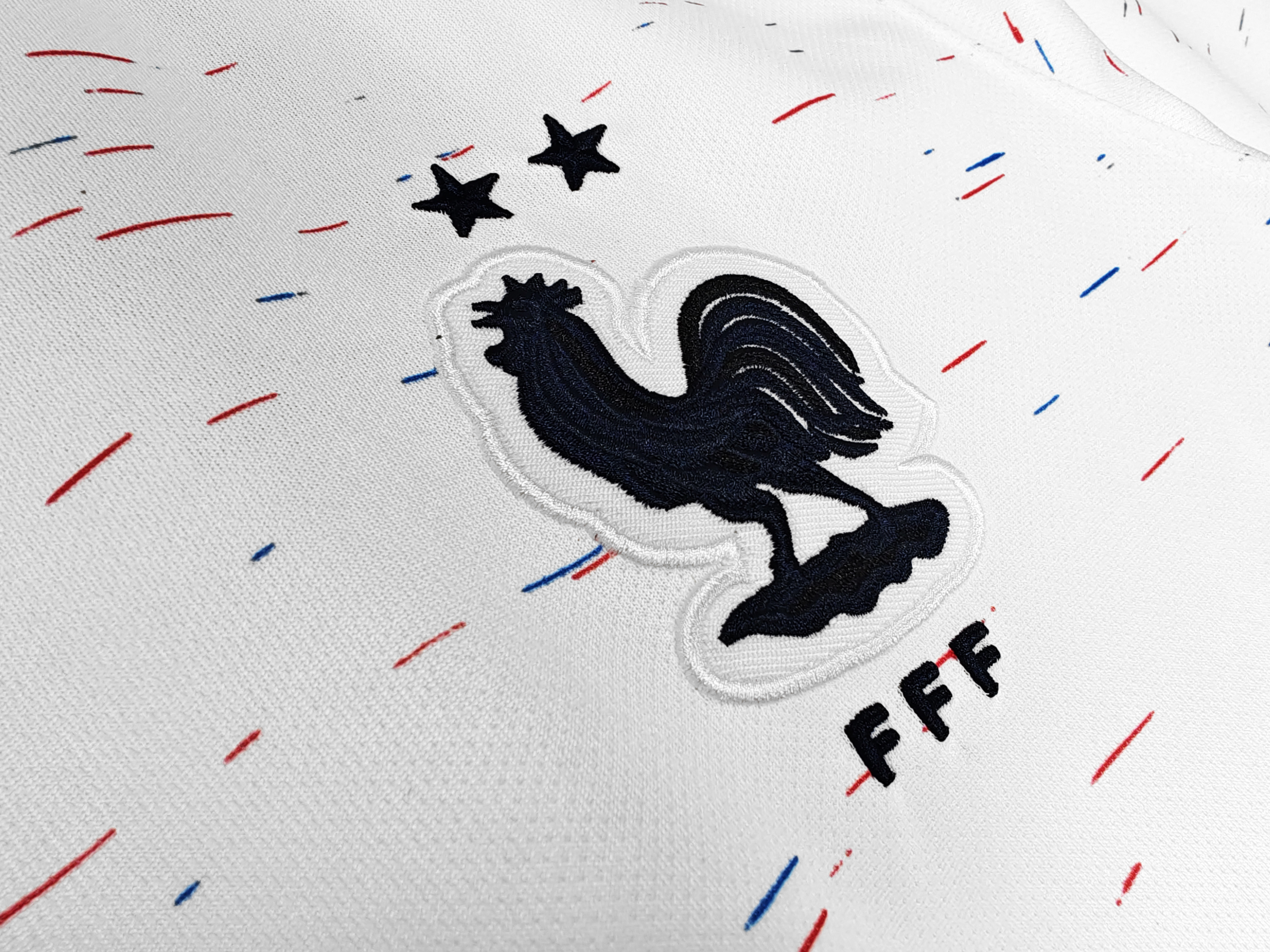 The France Retro 2018 World Cup Champions Away Football Jersey 3