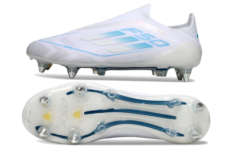 adidas F50 Elite Laceless FG – Polar Victory Pack (White/Lucid Blue) -   View 2