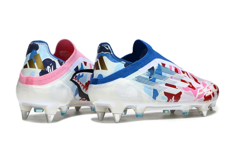 The adidas F50 Elite Laceless Firm Ground BAPE “Clear Pink” Edition Football Cleats -   View 3