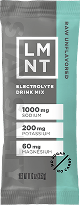 Drink Lmnt Electrolyte Mix, Raw Unflavored 30 Sticks