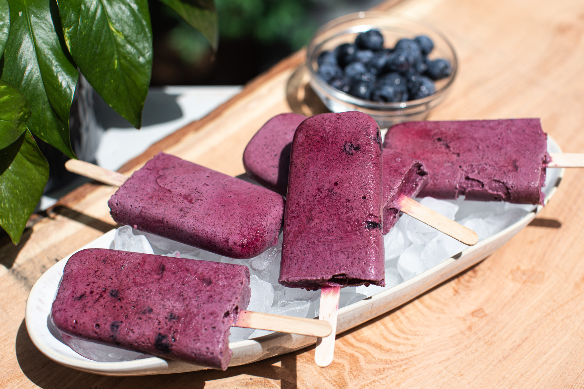 Orange Popsicles with Berries