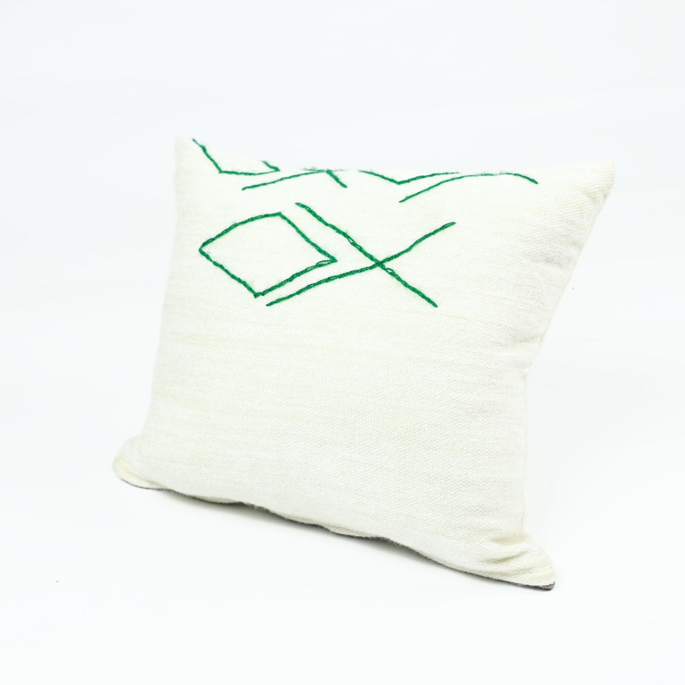 Coussin du Moyen Atlas – Ligne verte abstraite — vue 1