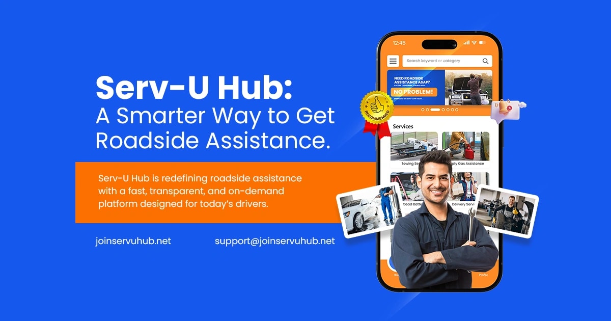 Top Six Roadside Service Emergencies and How the Serv-U App Can Save Your Day
