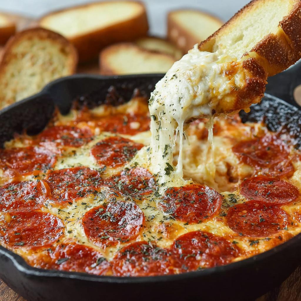 Easy Hot Cheesy Pizza Dip step photo