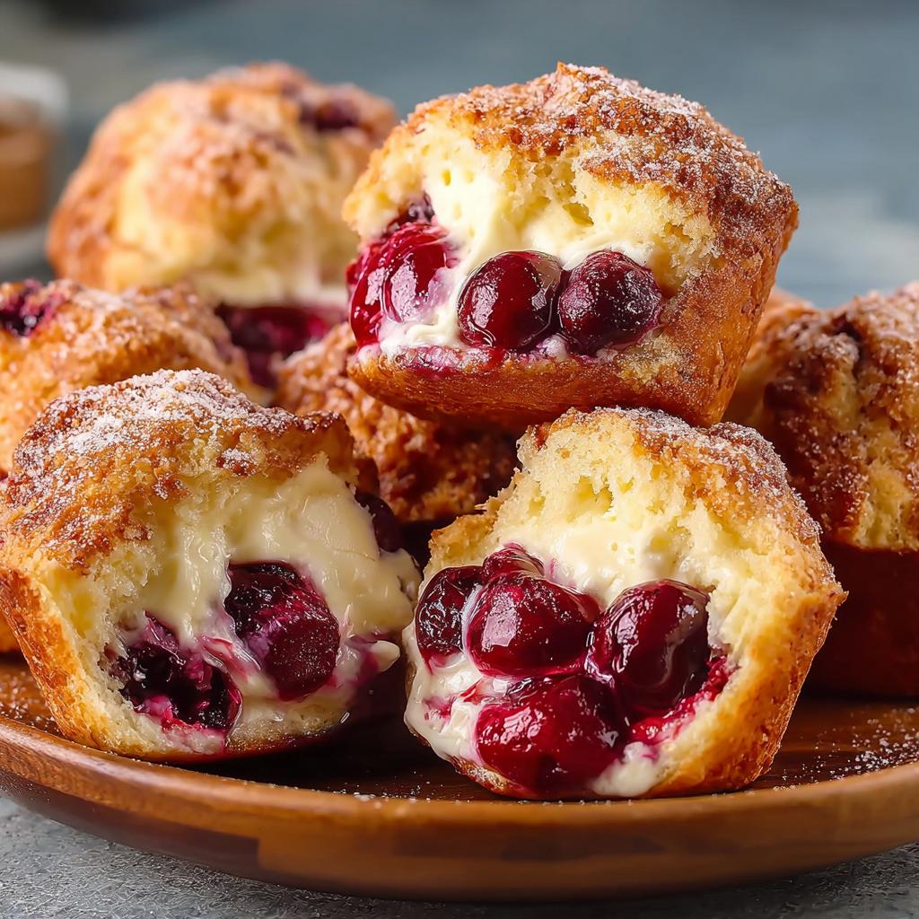 Cherry Cheesecake Crescent Muffins step photo