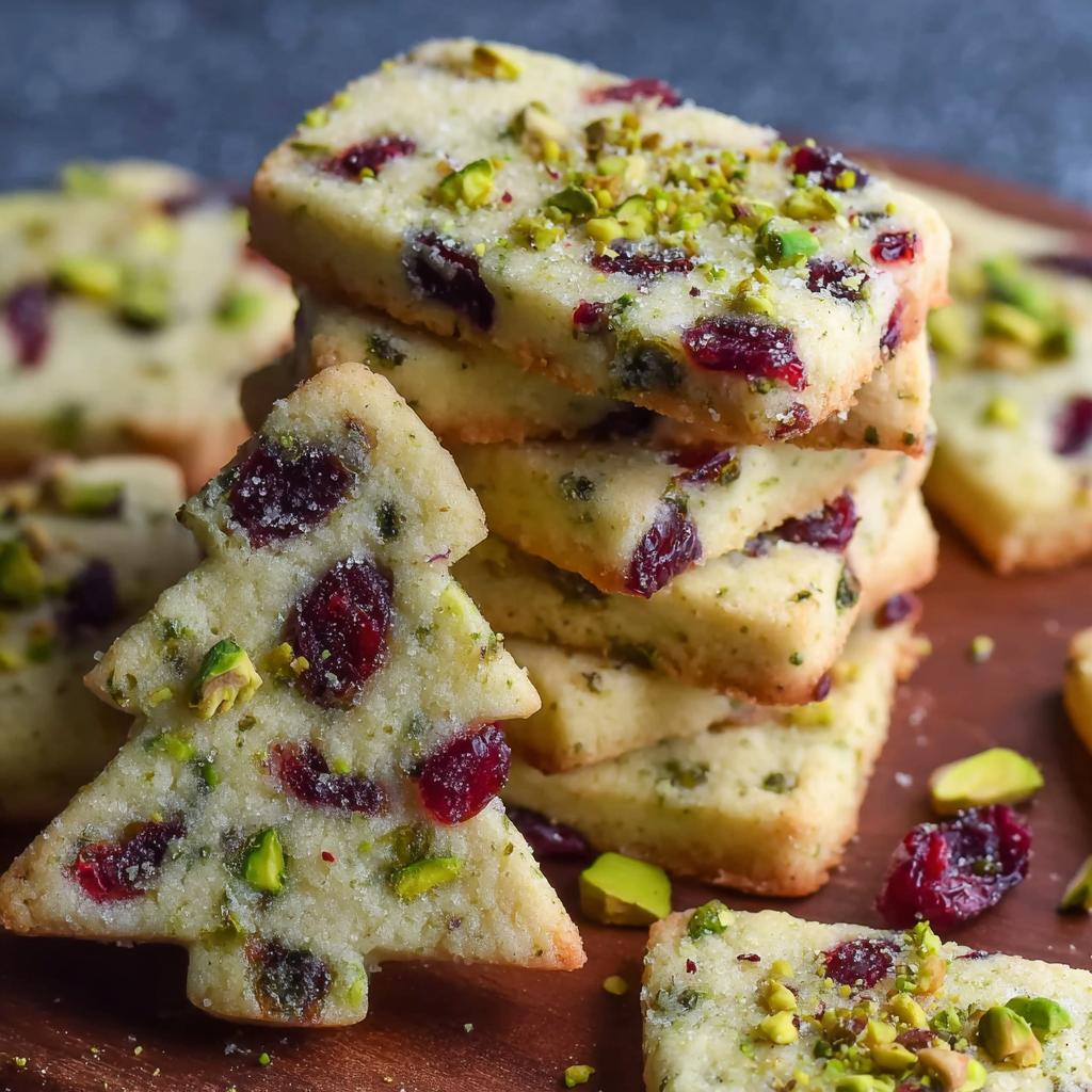 Cranberry Pistachio Christmas Shortbread Cookies step photo