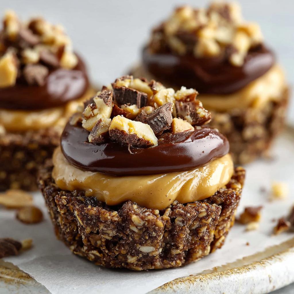 Chocolate Granola Cups with Peanut Butter Filling step photo