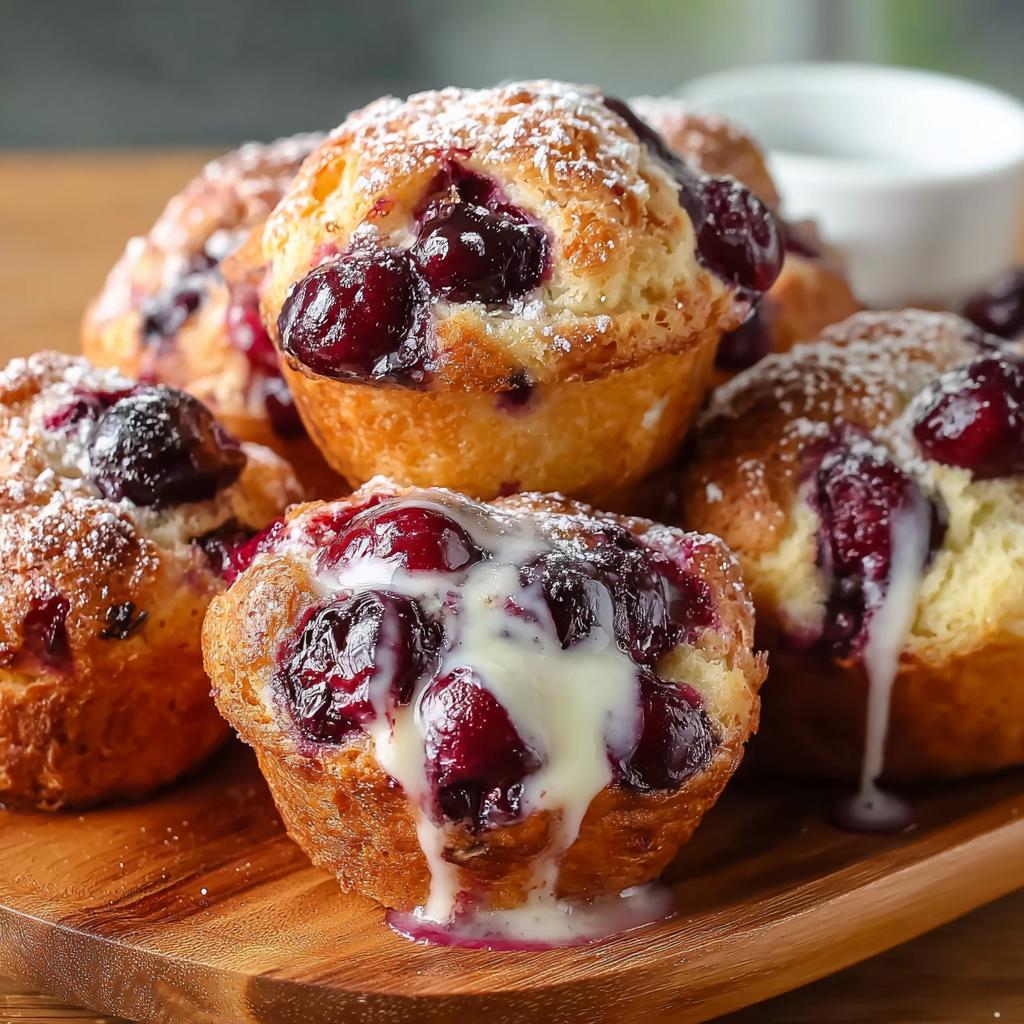 Cherry Cheesecake Crescent Muffins step photo