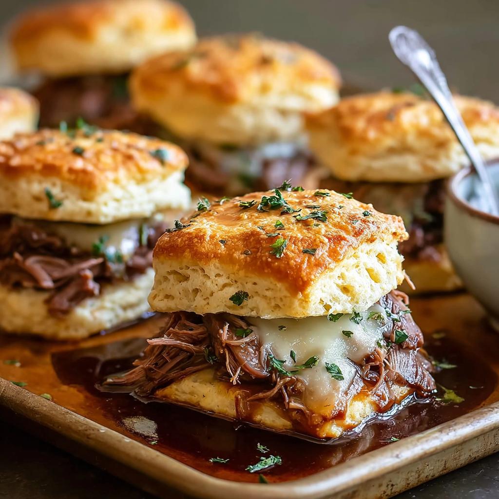 Baked French Dip Biscuits Delight step photo