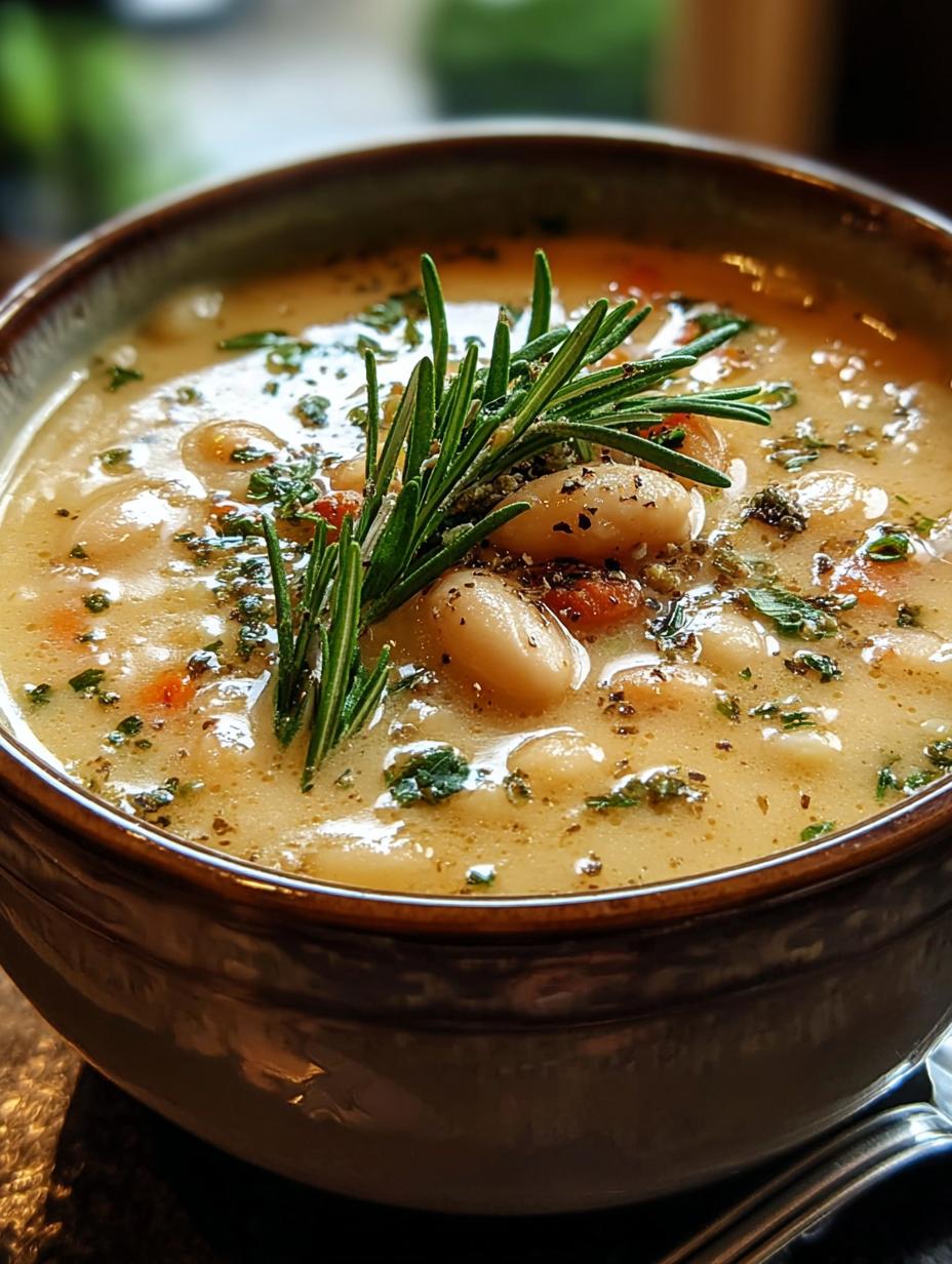 Rosemary Garlic White Bean Soup step photo