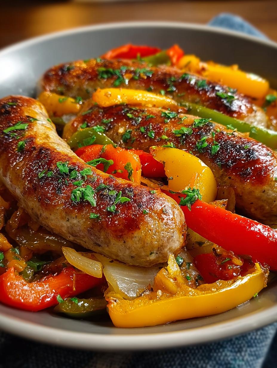Slow Cooker Sausage and Peppers step photo