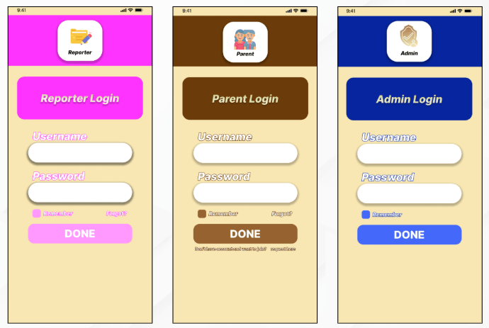Mobile Application Interface