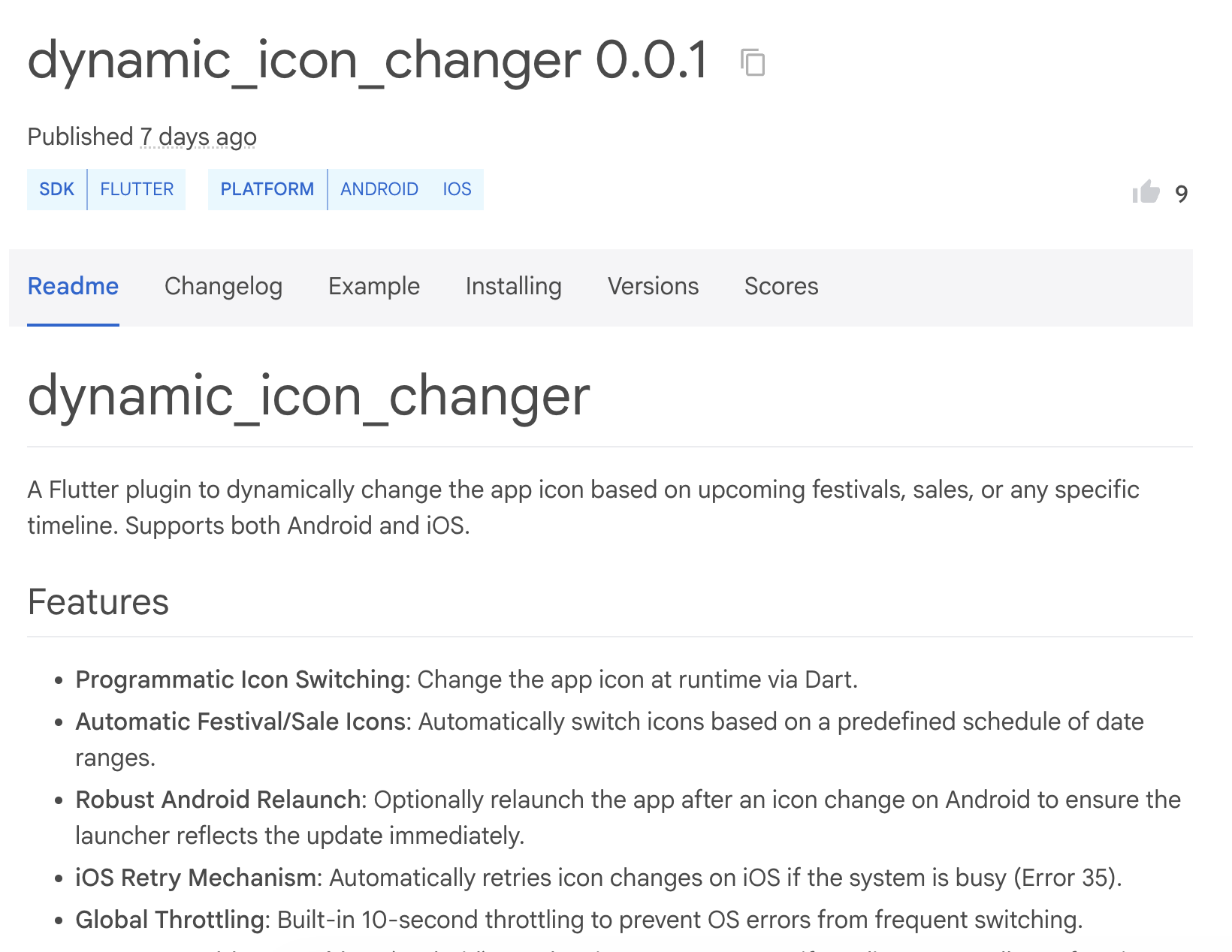 Icon switch preview