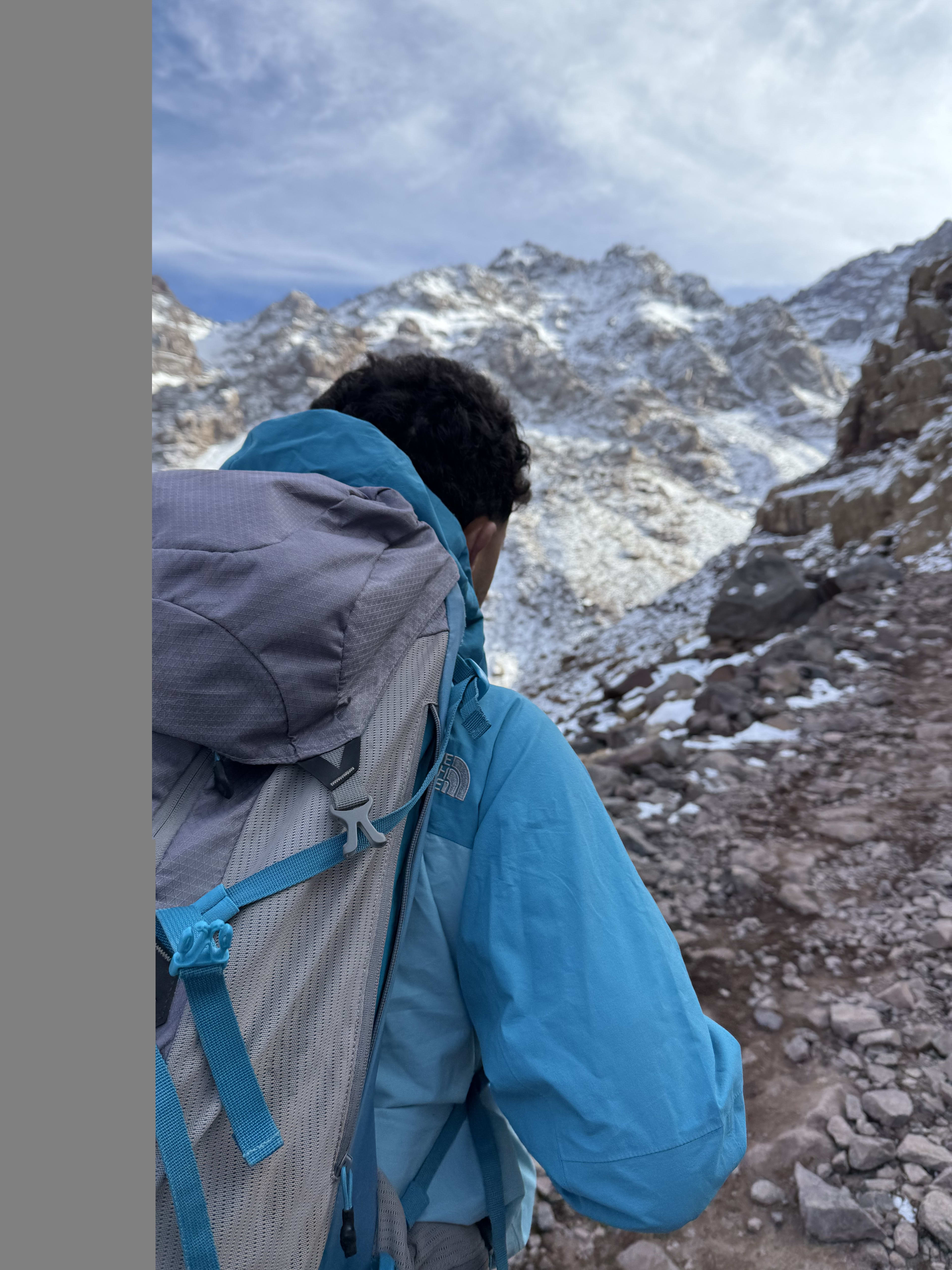Toubkal local guide in the High Atlas Mountains leading a Toubkal trek