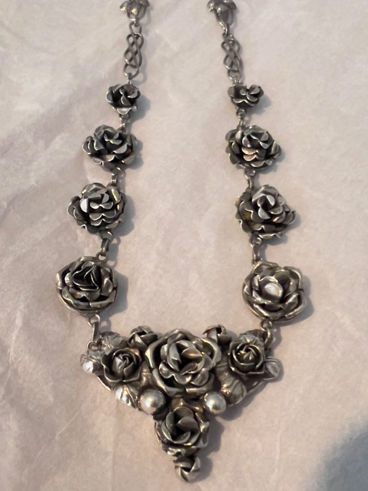 Collier de roses argent Fratelli Peruzzi