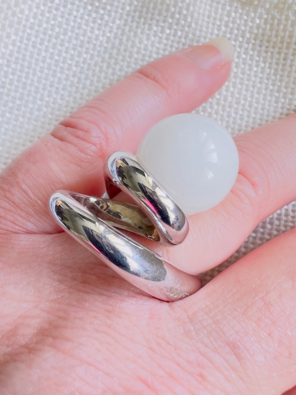 Bague argent sculpturale