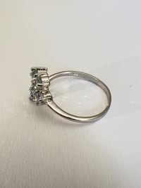 Bague croix argent topaze naturelle 4