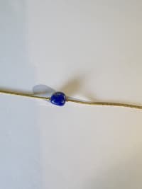 Bracelet acier inoxydable doré Lapis Lazulli 2