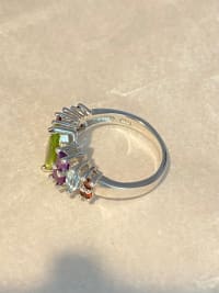 Bague argent 4 pierres naturelles 3