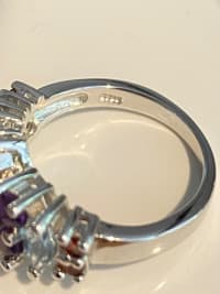 Bague argent 4 pierres naturelles 4