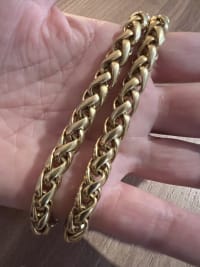 Collier doré maille palmier 2