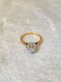 Bague solitaire or 18 carats diamant 1