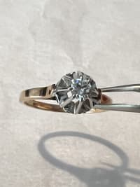 Bague solitaire or 18 carats diamant 2