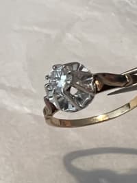 Bague solitaire 2 ors 3