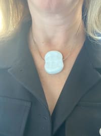 Collier argent céramqiue 1