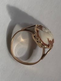 Bague or camée coquillage 2