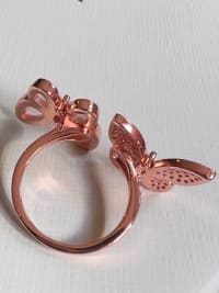 Bague papillon rose 4