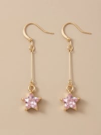 Boucles d'oreilles étoiles roses 2