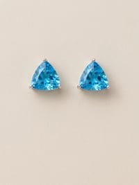 Pues d'oreilles triangle saphir bleu 2