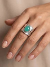 Bague argent amazonite 1