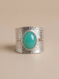 Bague argent amazonite 2