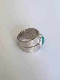 Bague argent amazonite 4