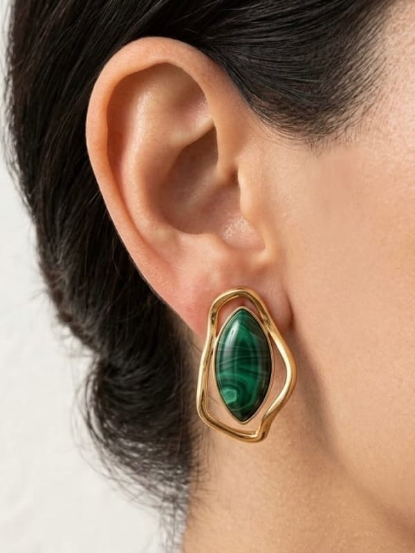 Boucles d'oreilles Noir Green