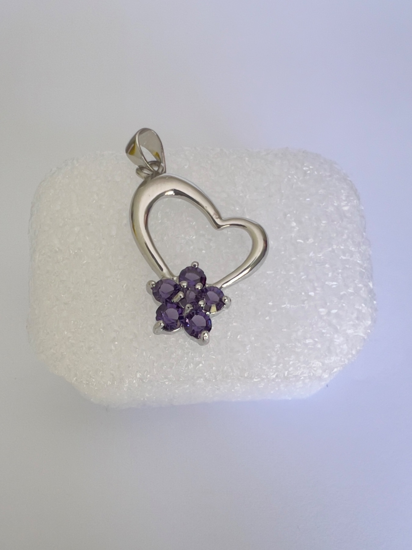 Pendentif Améthyste Cœur  2