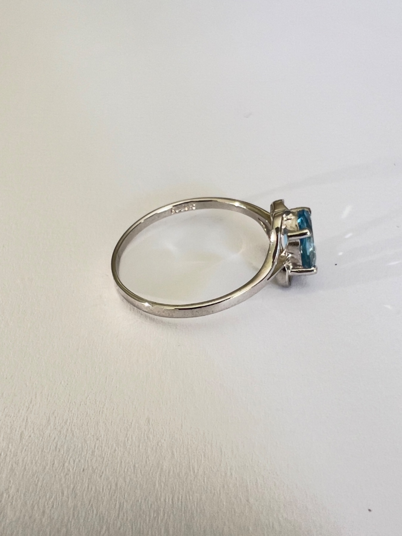 Bague argent topaze naturelle Unique  2