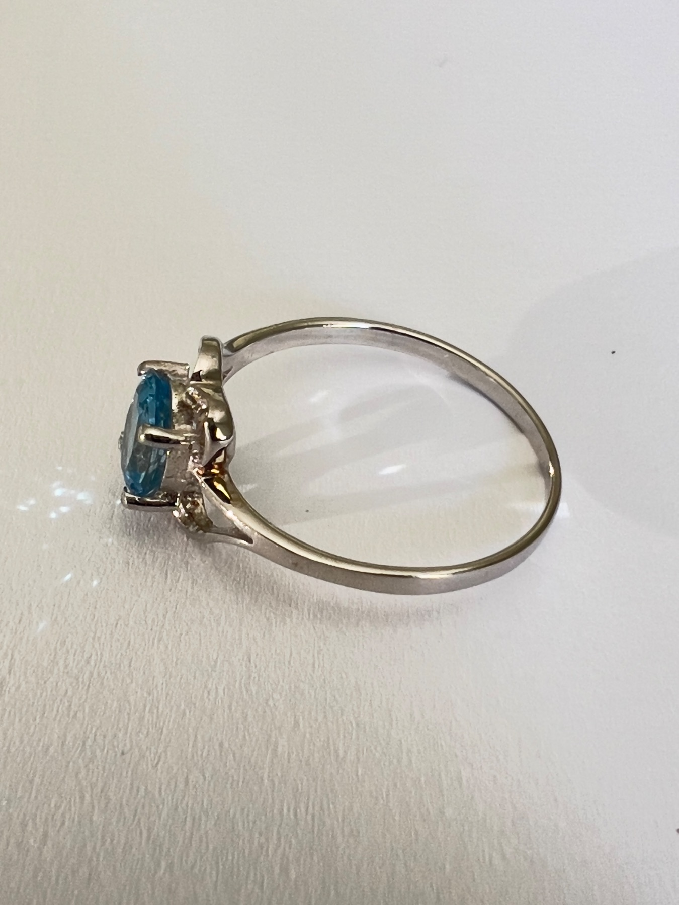Bague argent topaze naturelle Unique  4