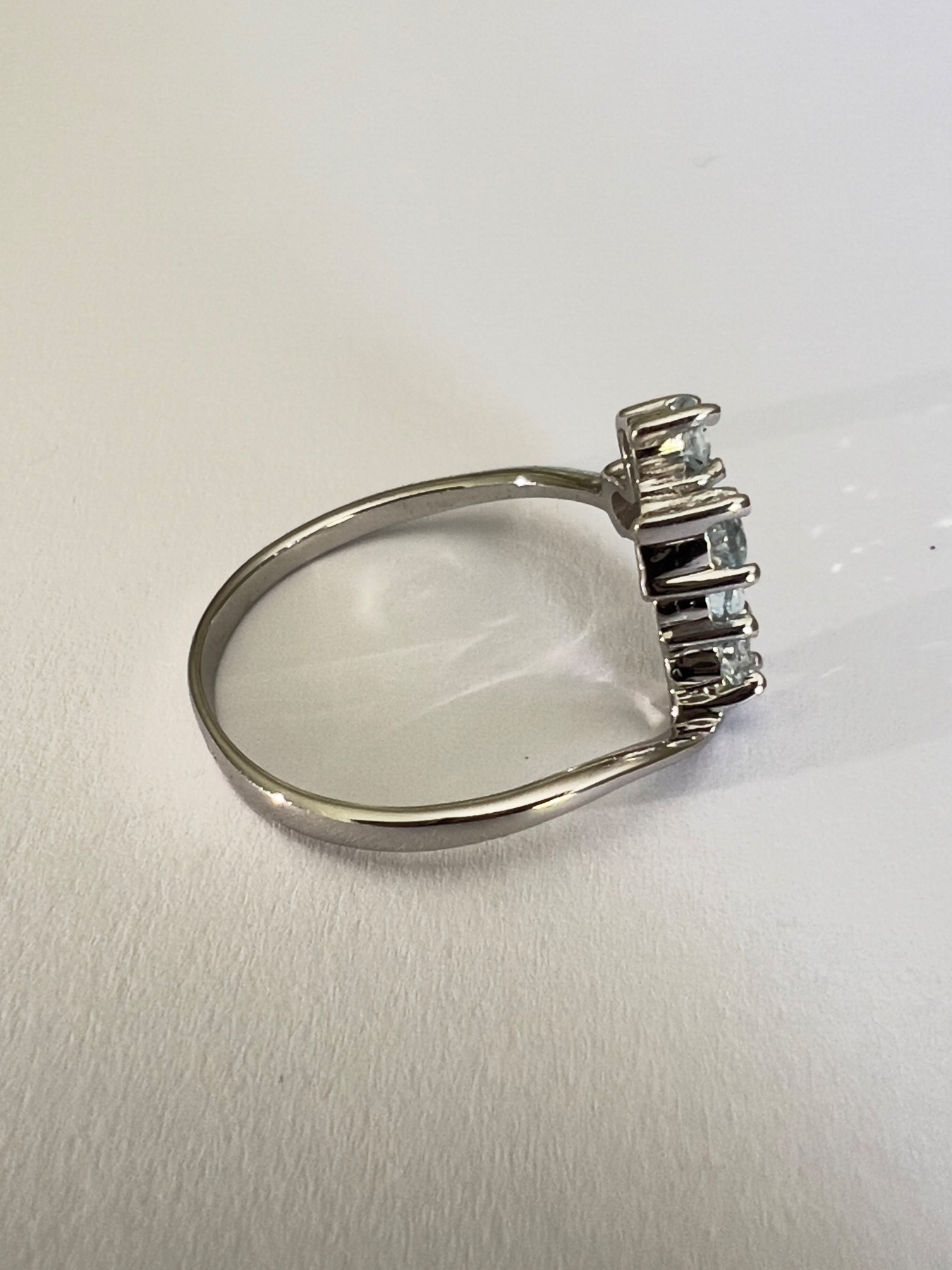 Bague croix argent topaze naturelle 2