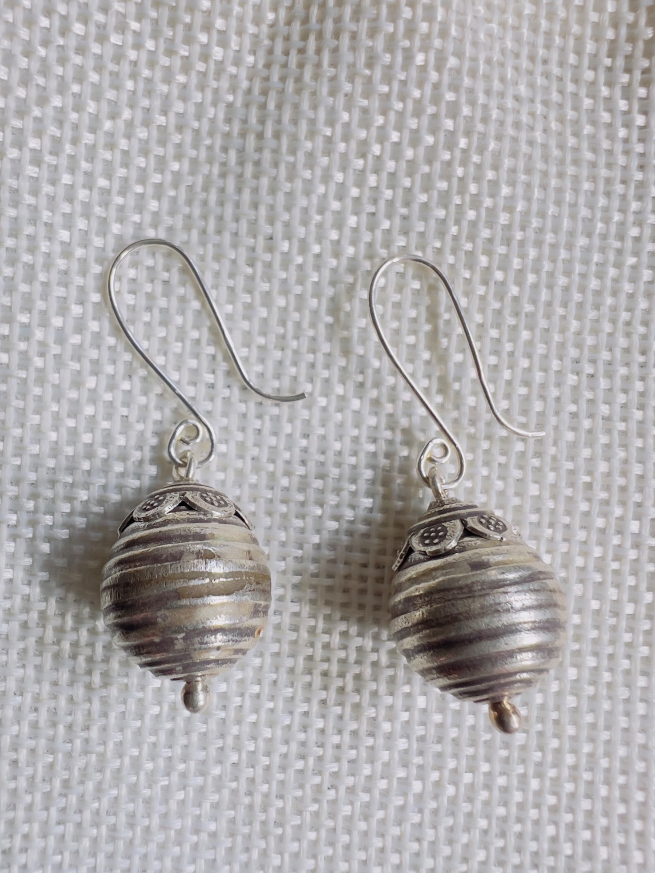 Boucles d’oreilles argent perles   