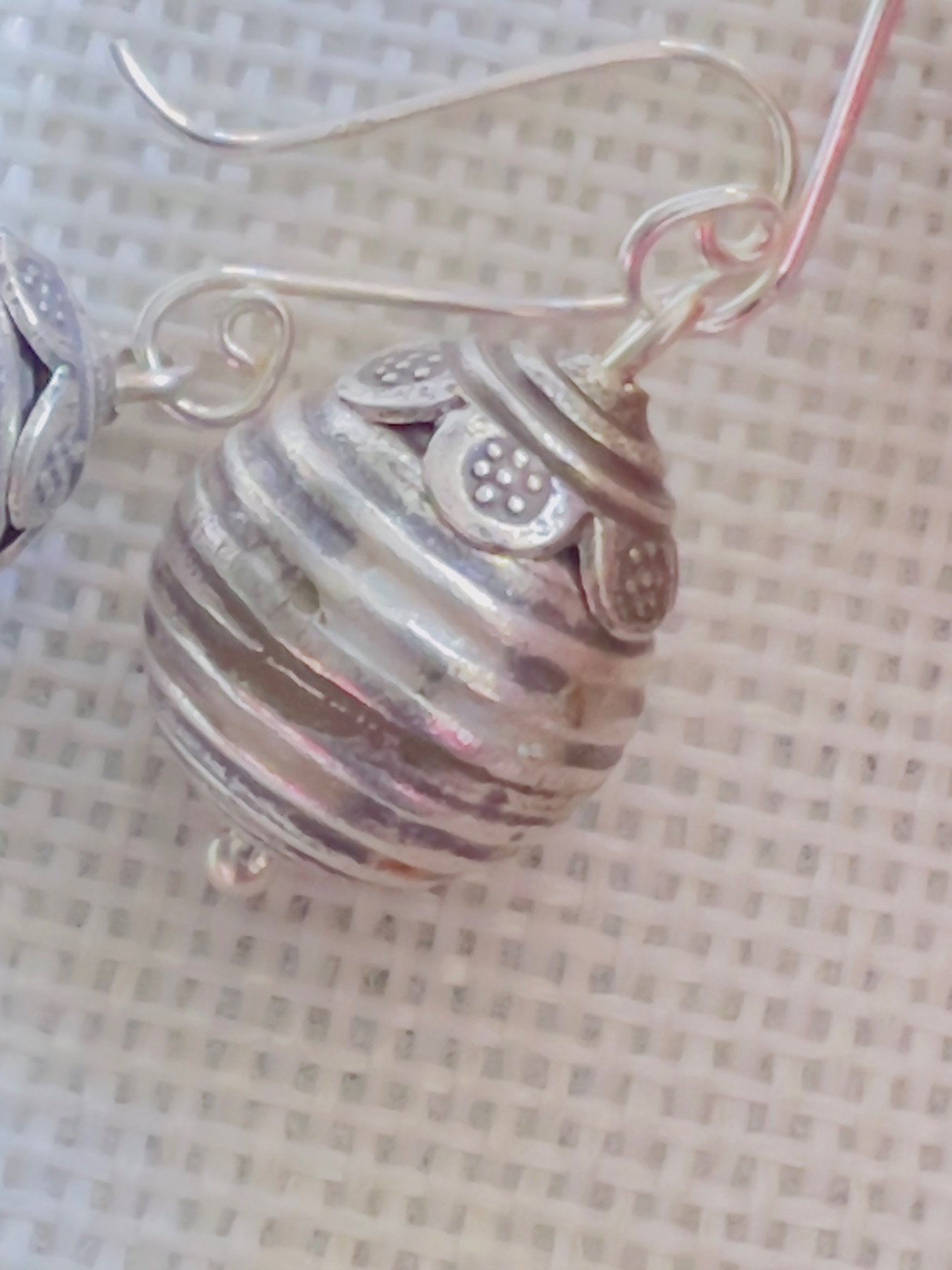 Boucles d’oreilles argent perles    2