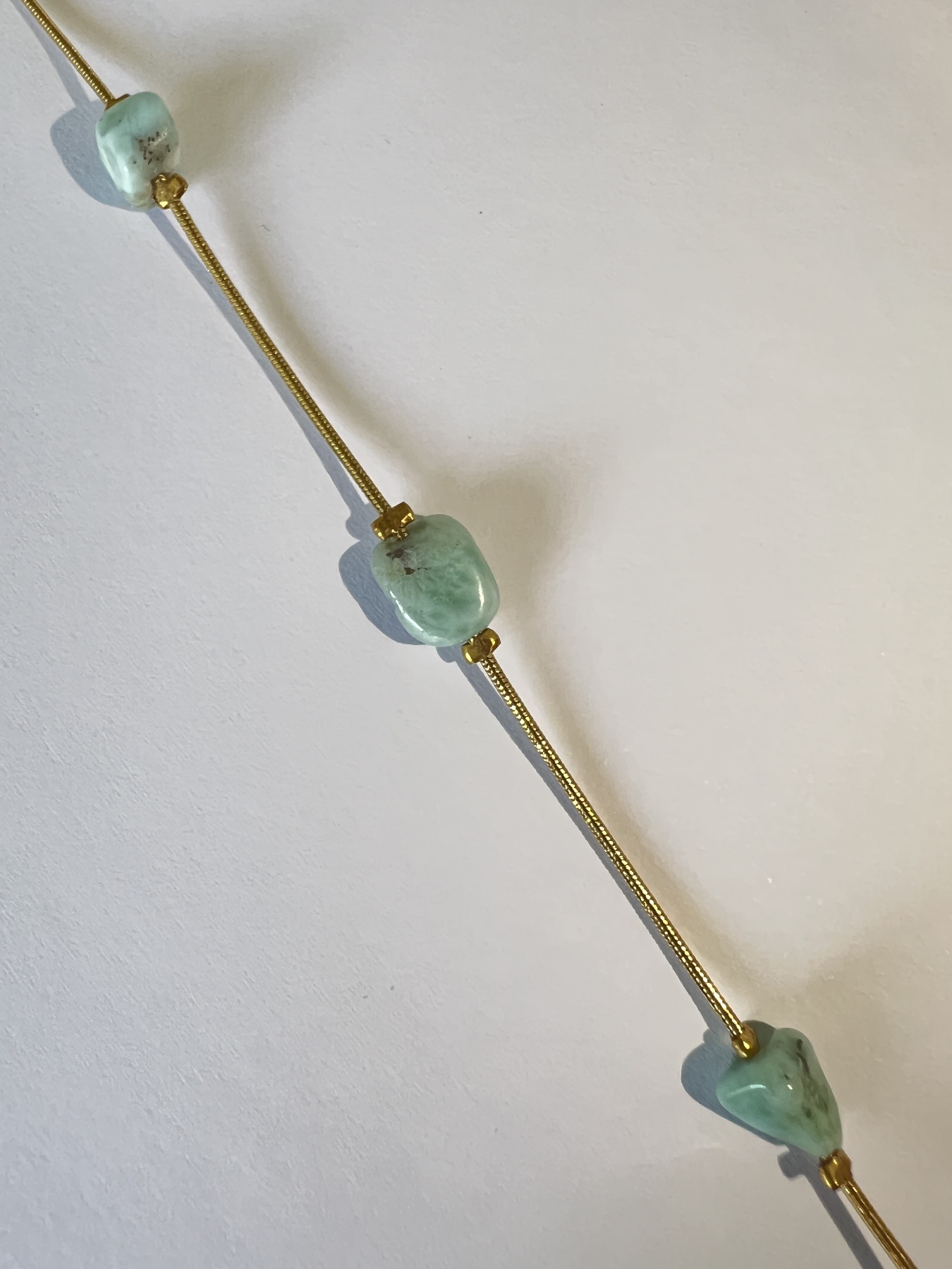 Bracelet de cheville acier inoxydable argenté  Larimar  3