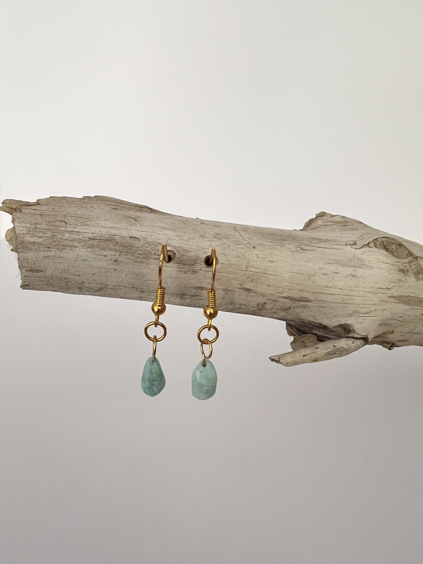 Boucles d'oreilles dorées Larimar 