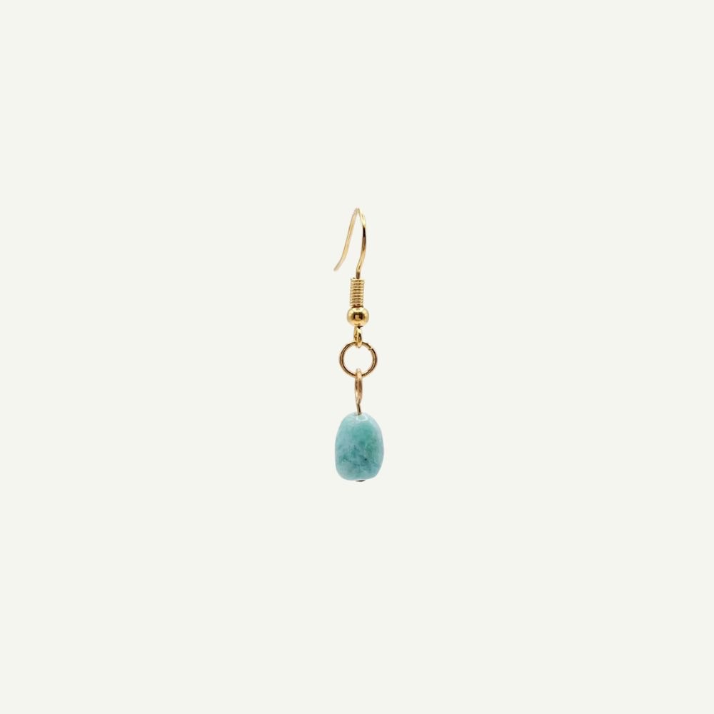 Boucles d'oreilles dorées Larimar  3
