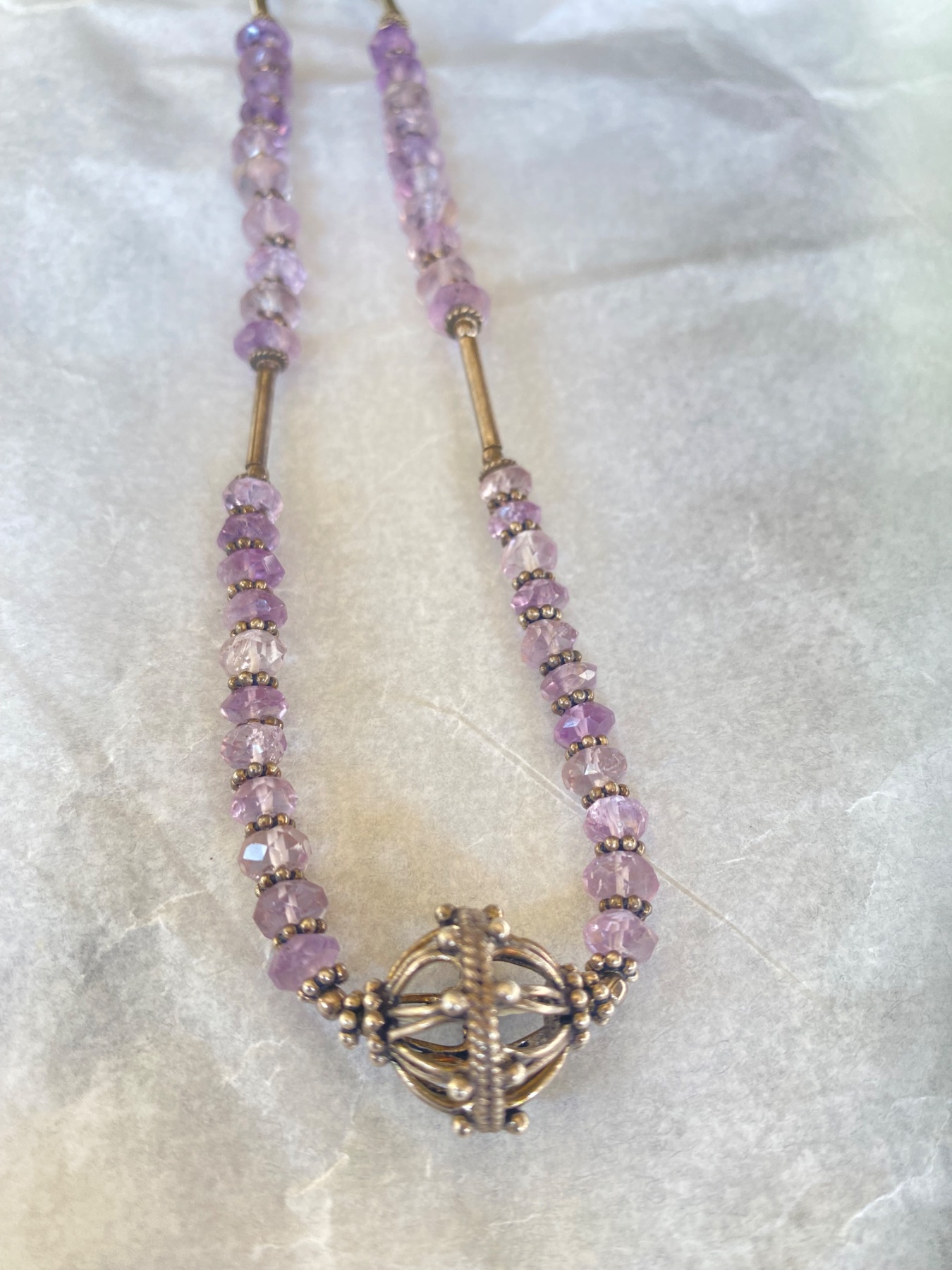 Collier argent Améthystes  2