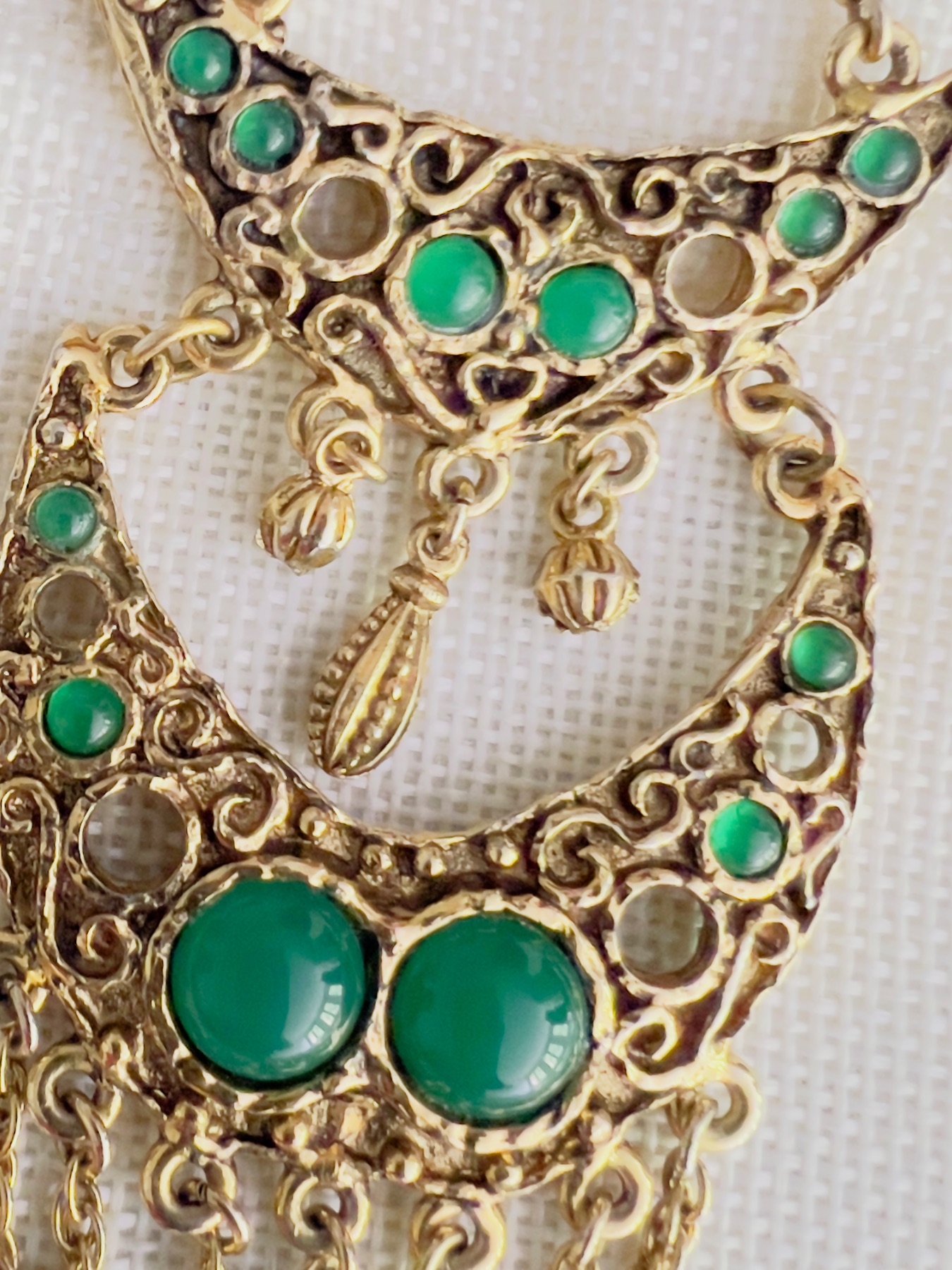 Collier couture doré articulé Vintage  2