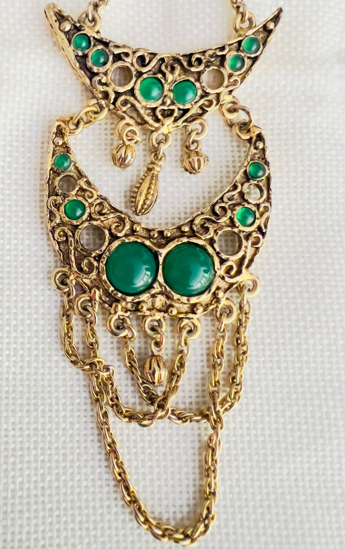Collier couture doré articulé Vintage  3